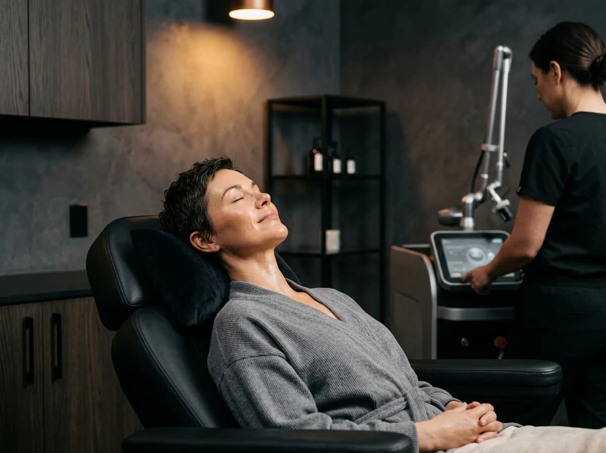 Patient receiving a stem cell and exosome therapy session